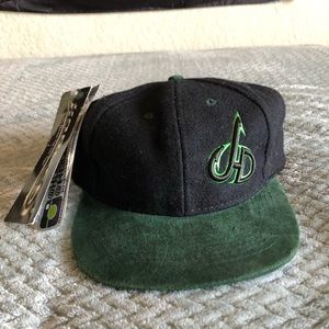 Hooked green & black SnapBack
